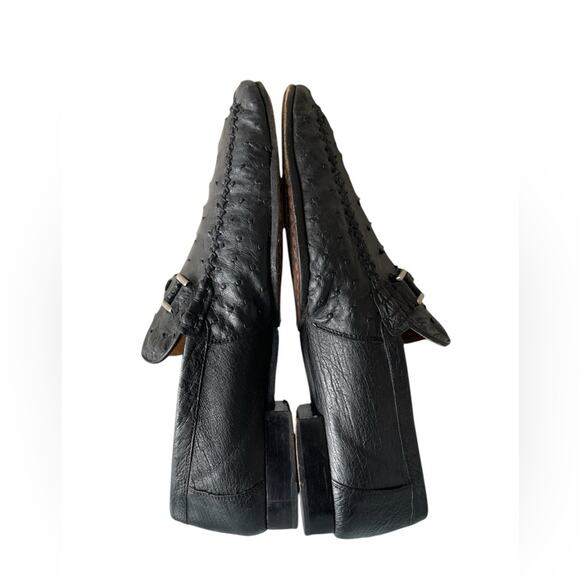 MEZLAN Genuine Black Ostrich Men Loafer Dress Shoe\'s Sz 9 M main image 5
